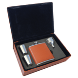 Basketball or Football Leatherette Flask Gift Set