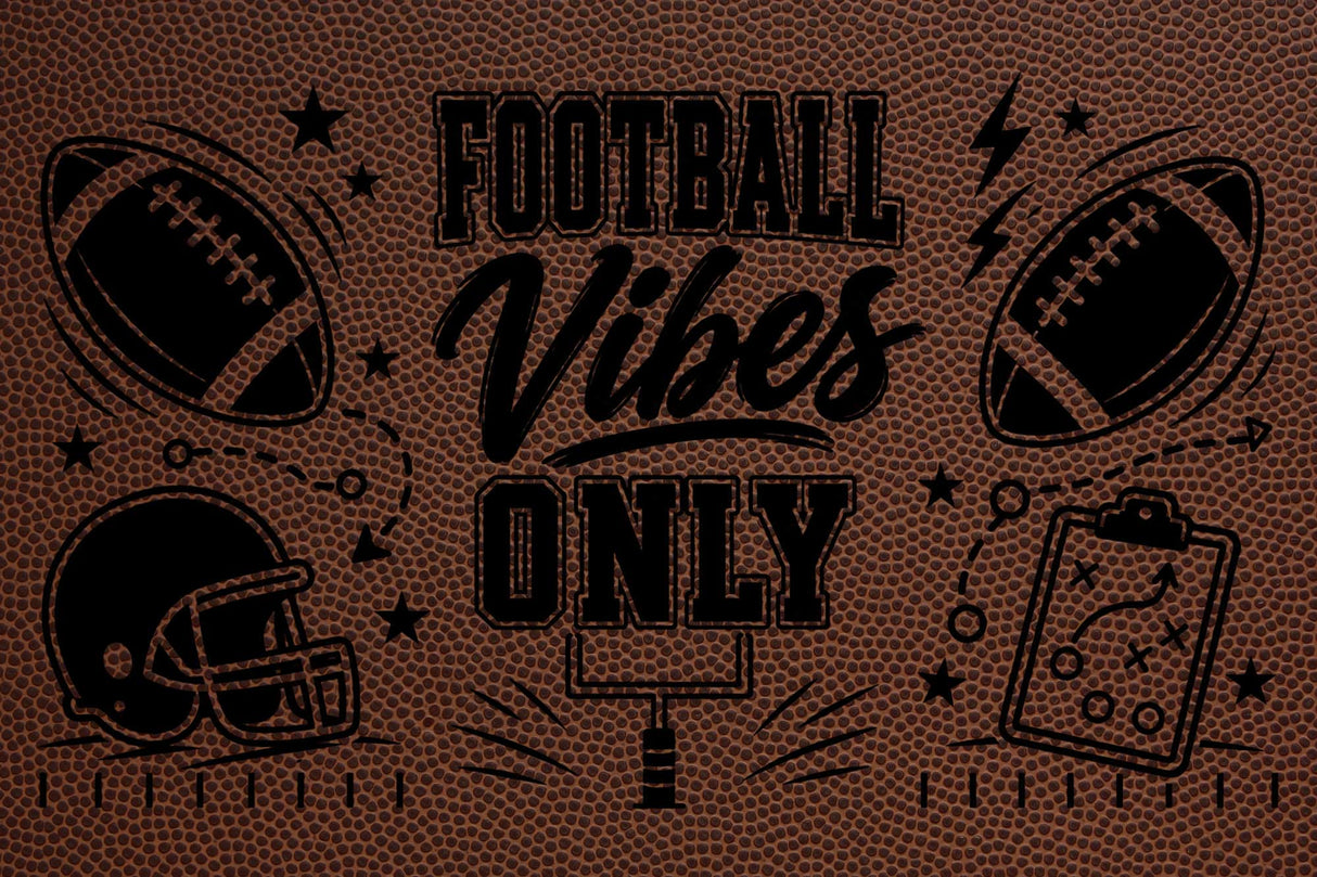 Personalized Football Skinny Can Sleeve, Laser Engraved Football Leatherette Slim Can Cooler, Custom Game Day Gift