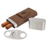 Leatherette Cigar Case with Cutter