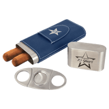 Leatherette Cigar Case with Cutter