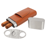 Leatherette Cigar Case with Cutter