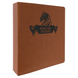 Leatherette 3 Ring Binder with 2" Slant D Rings, 11" x 11 1/2"