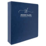 Leatherette 3 Ring Binder with 2" Slant D Rings, 11" x 11 1/2"