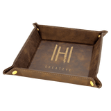 Personalized Leatherette Valet or Dice Tray