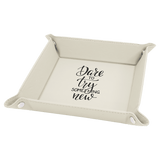 Personalized Leatherette Valet or Dice Tray
