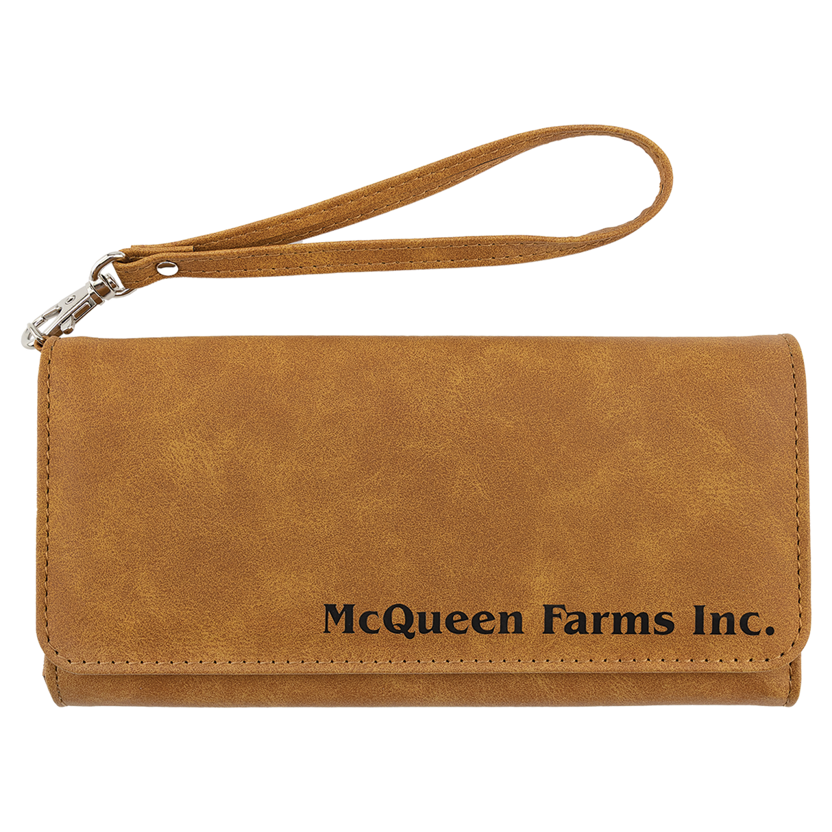 Wallet with Strap - Laserable Leatherette, Creekside Collection