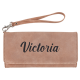 Wallet with Strap - Laserable Leatherette, Creekside Collection
