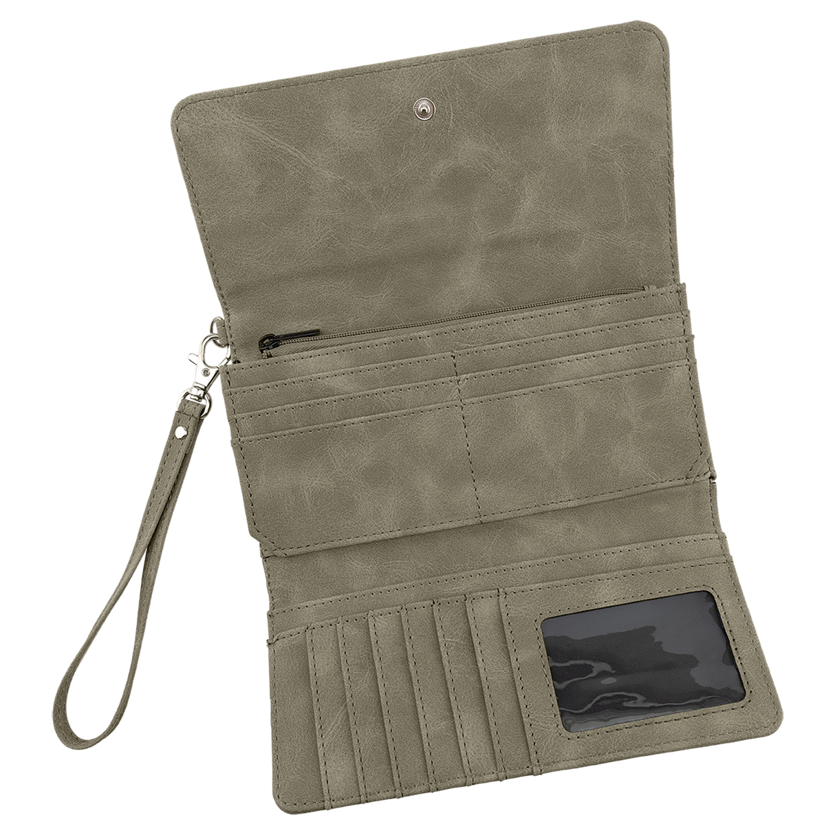 Wallet with Strap - Laserable Leatherette, Creekside Collection