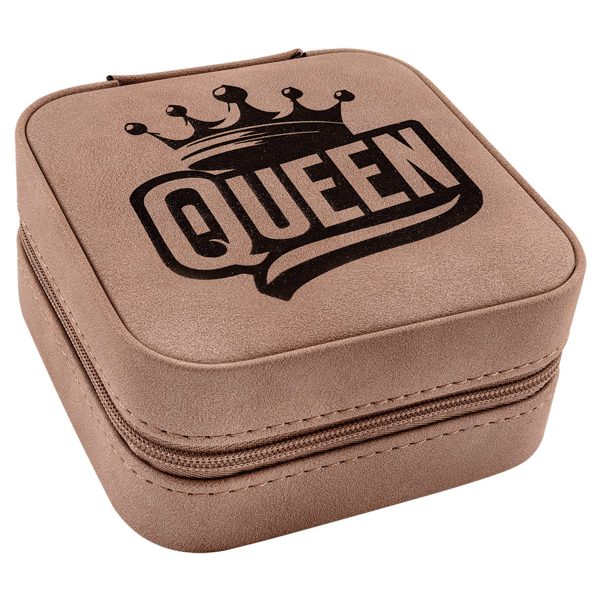 Leatherette Jewelry Box, Creekside Collection, 4" X 4"