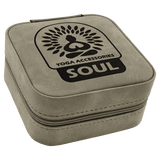 Leatherette Jewelry Box, Creekside Collection, 4" X 4"