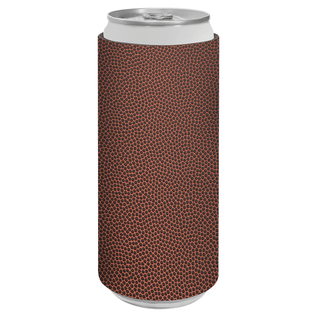 Personalized Football Skinny Can Sleeve, Laser Engraved Football Leatherette Slim Can Cooler, Custom Game Day Gift
