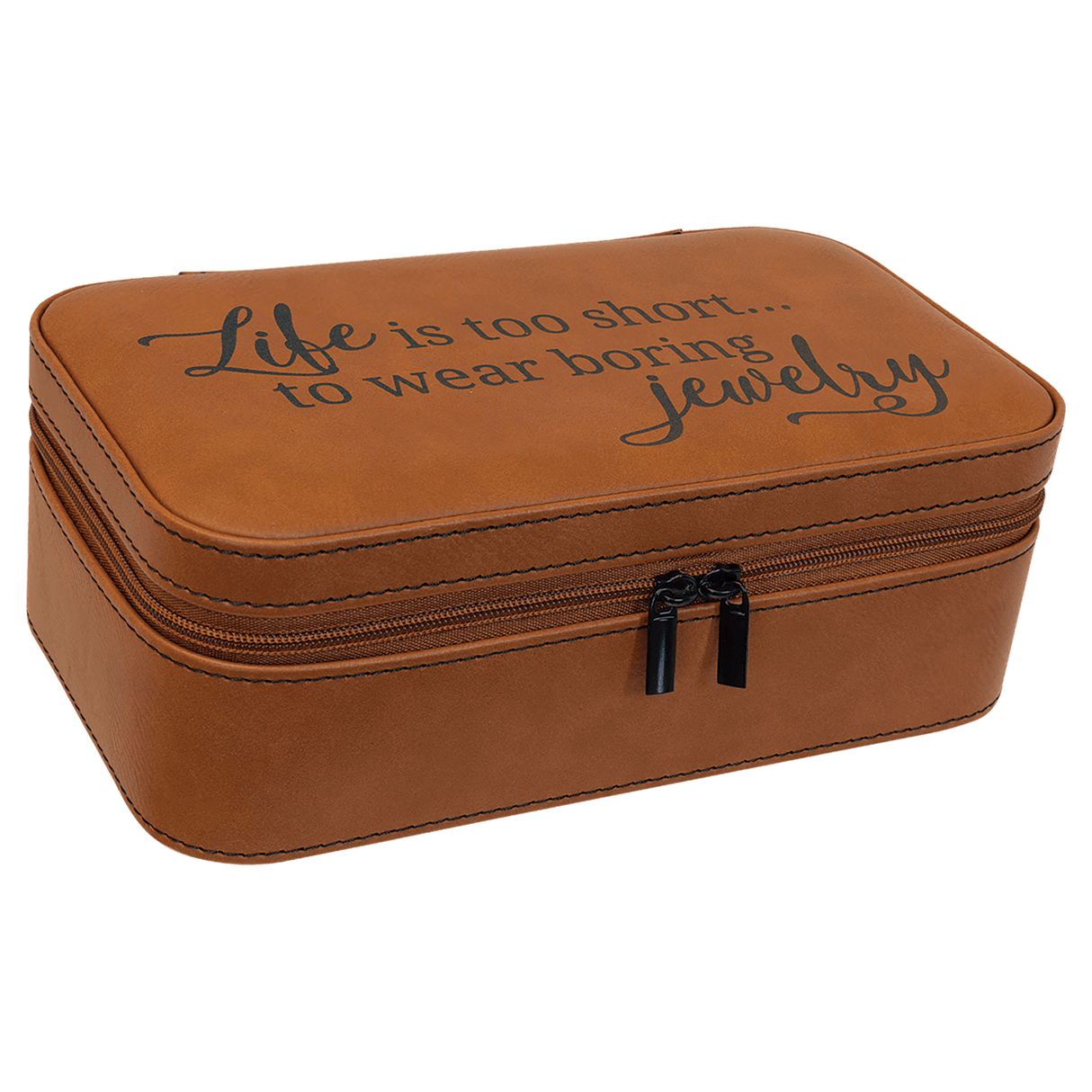 Leatherette Jewelry Box, 7 1/2" X 4 1/2"