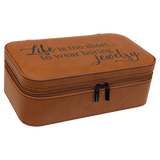 Leatherette Jewelry Box, 7 1/2" X 4 1/2"