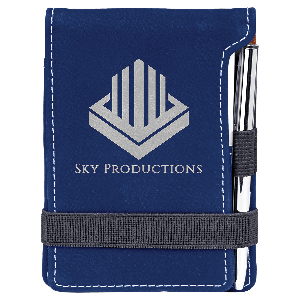 Leatherette Mini Notepad with Pen, 3 1/4" x 4 3/4"