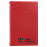 Leatherette Journal with Lined Notepad, 7" x 9 3/4"