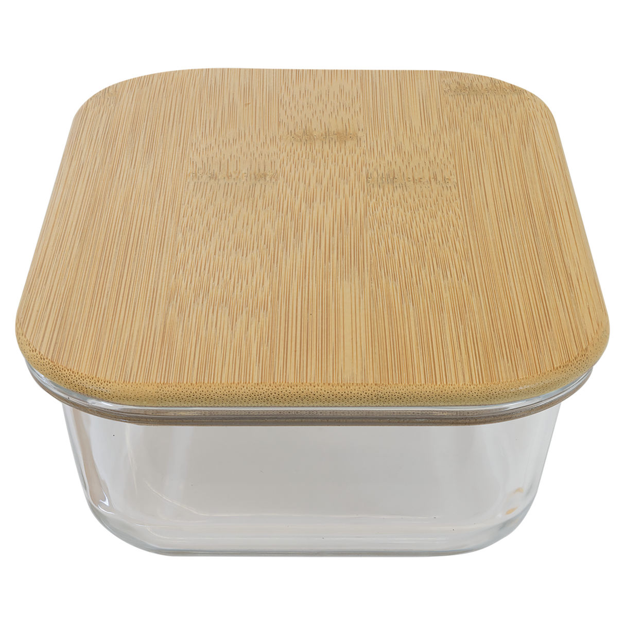 21 oz. Rectangle Glass Container with Bamboo