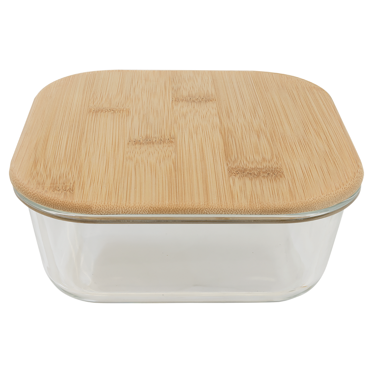 37 oz. Square Glass Container with Bamboo Lid