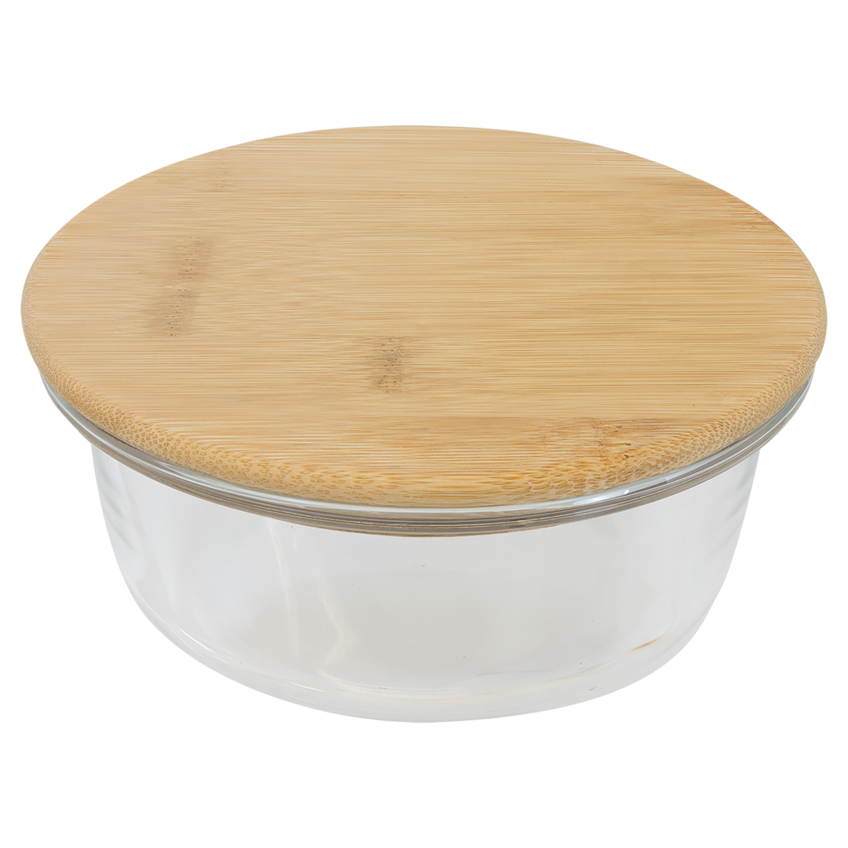 13 oz. Round Glass Container with Bamboo Lid
