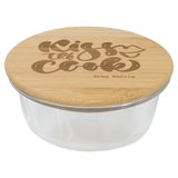 13 oz. Round Glass Container with Bamboo Lid