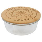 21 oz. Round Glass Container with Bamboo Lid