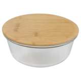 44 oz. Round Glass Container with Bamboo Lid