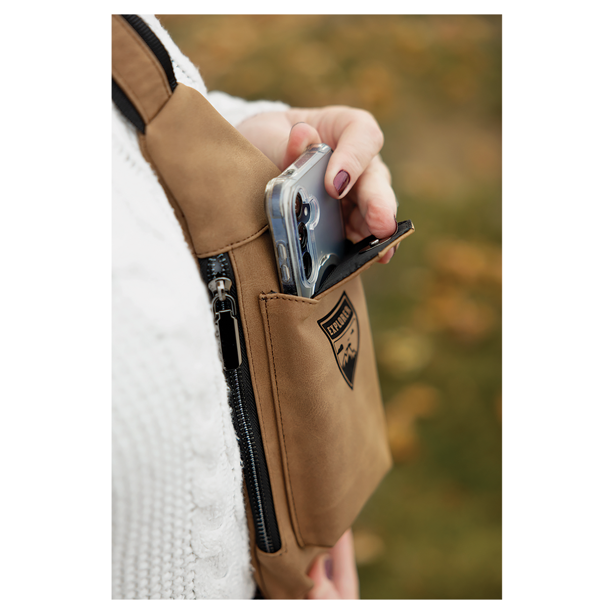 Crescent Bag - Laserable Leatherette, Creekside Collection