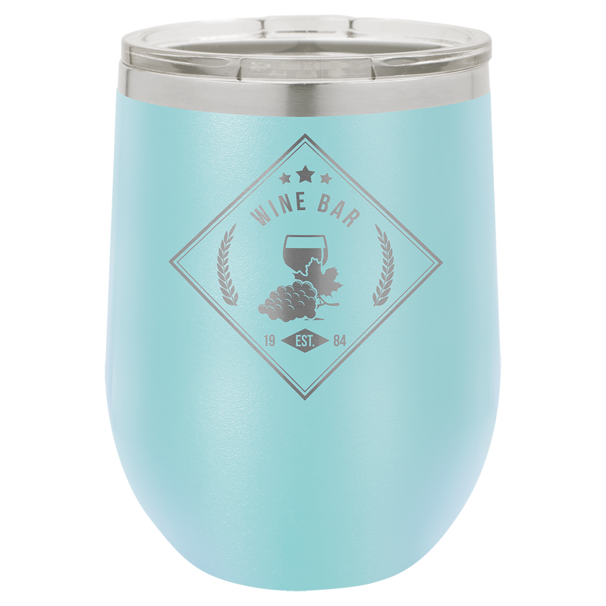 12 oz. Stemless Wine Glasses, Basic Colors