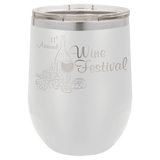 12 oz. Stemless Wine Glasses, Basic Colors