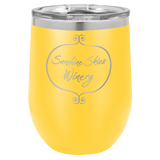 12 oz. Stemless Wine Glasses, Basic Colors