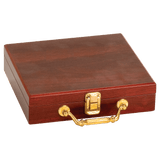 Rosewood Poker Set, 100 Chips, Cards, Dice, Wooden Case, Casino Game Night