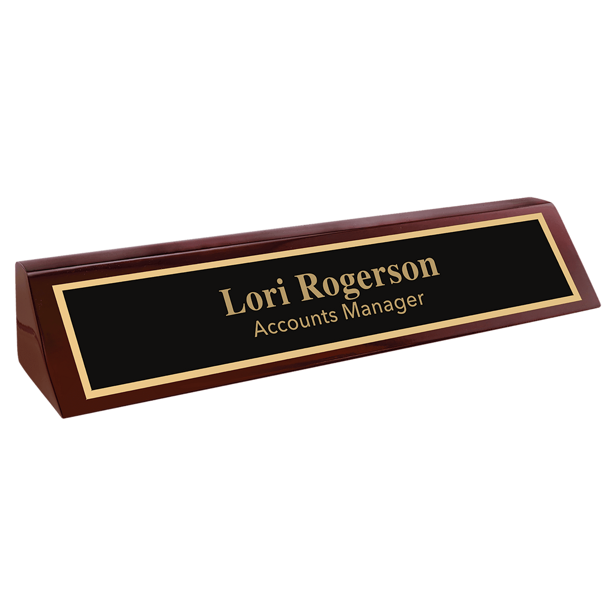 Rosewood Piano Finish Desk Wedge, 10 1/2"