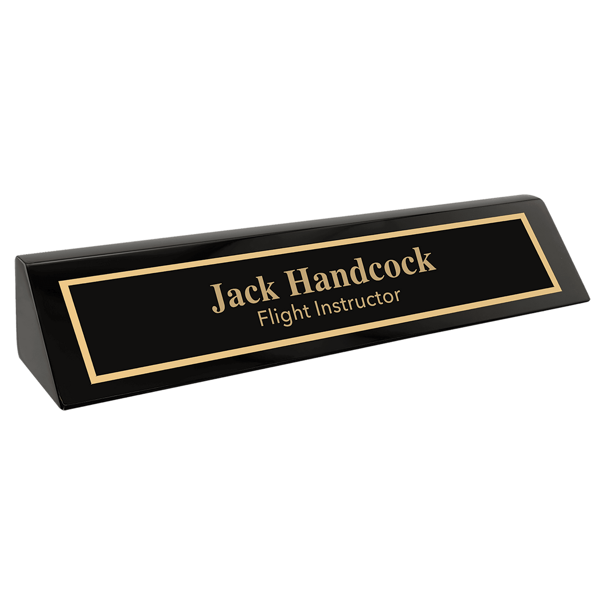 Black Piano Finish Desk Wedge, 10 1/2"