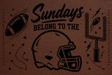 Personalized Football Skinny Can Sleeve, Laser Engraved Football Leatherette Slim Can Cooler, Custom Game Day Gift