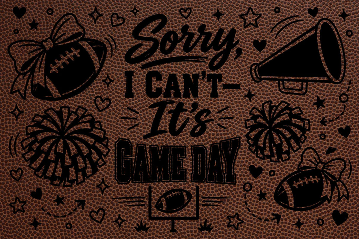 Personalized Football Skinny Can Sleeve, Laser Engraved Football Leatherette Slim Can Cooler, Custom Game Day Gift