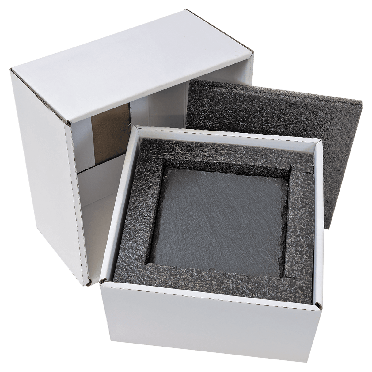 Square Slate Coaster Set-6 Piece, 4" x 4"