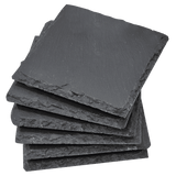 Square Slate Coaster Set-6 Piece, 4" x 4"