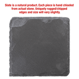 Square Slate Coaster Set-6 Piece, 4" x 4"