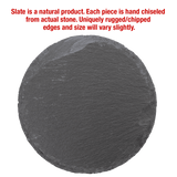 Round Slate Coaster Set-6 Piece, 4"