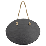 Oval Slate Decor with Hanger String, 7 3/4" x 6"