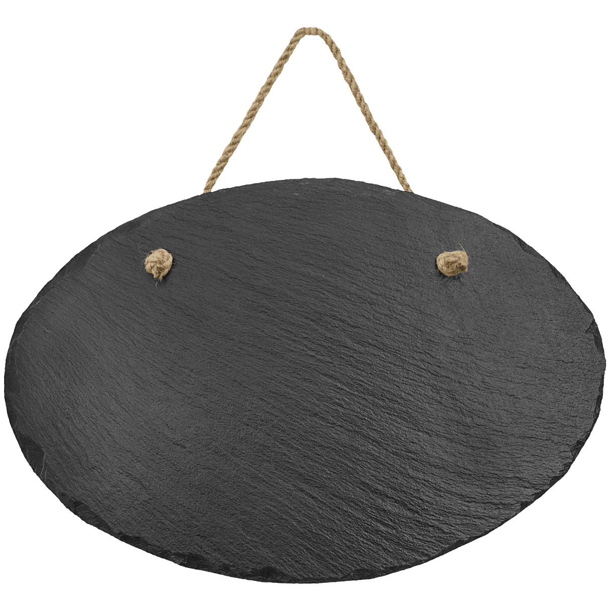 Oval Slate Decor with Hanger String, 11 3/4" x 7 3/4"
