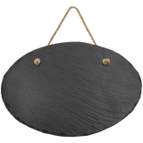 Oval Slate Decor with Hanger String, 11 3/4" x 7 3/4"