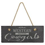 Rectangle Slate Decor with Hanger String, 10" x 4"