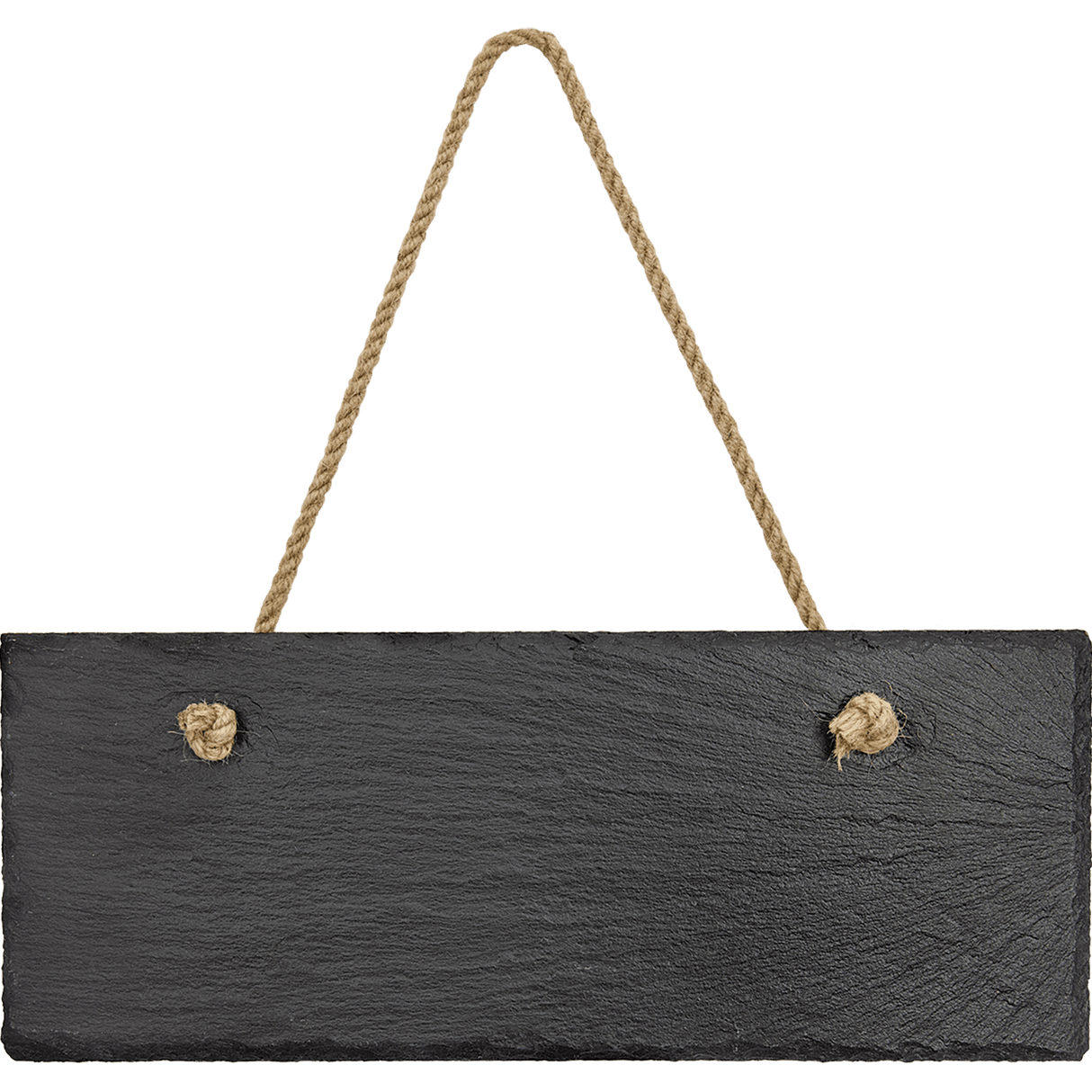 Rectangle Slate Decor with Hanger String, 10" x 4"