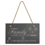 Rectangle Slate Decor with Hanger String, 11 3/4" x 7"