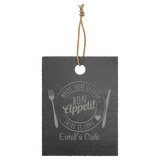 Rectangle Slate Cutting Board with Hanger String, 11 1/2" x 8 3/4"