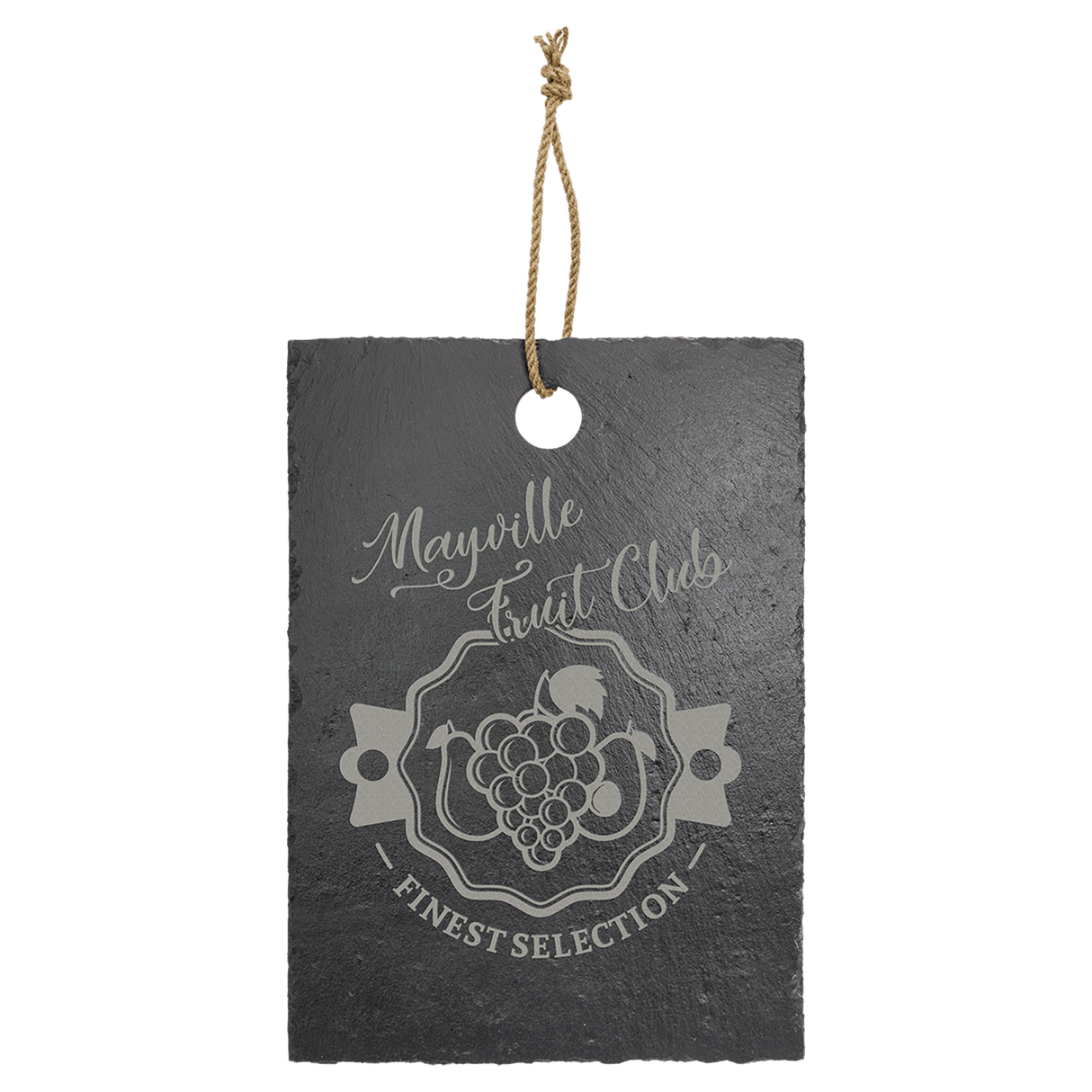 Rectangle Slate Cutting Board with Hanger String, 13 3/4" x 9 3/4"