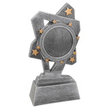 Triumph 6 1/2" Resin Trophy with Custom 2" Insert & Engraved Base Plate