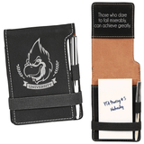 Leatherette Mini Notepad with Pen, 3 1/4" x 4 3/4"